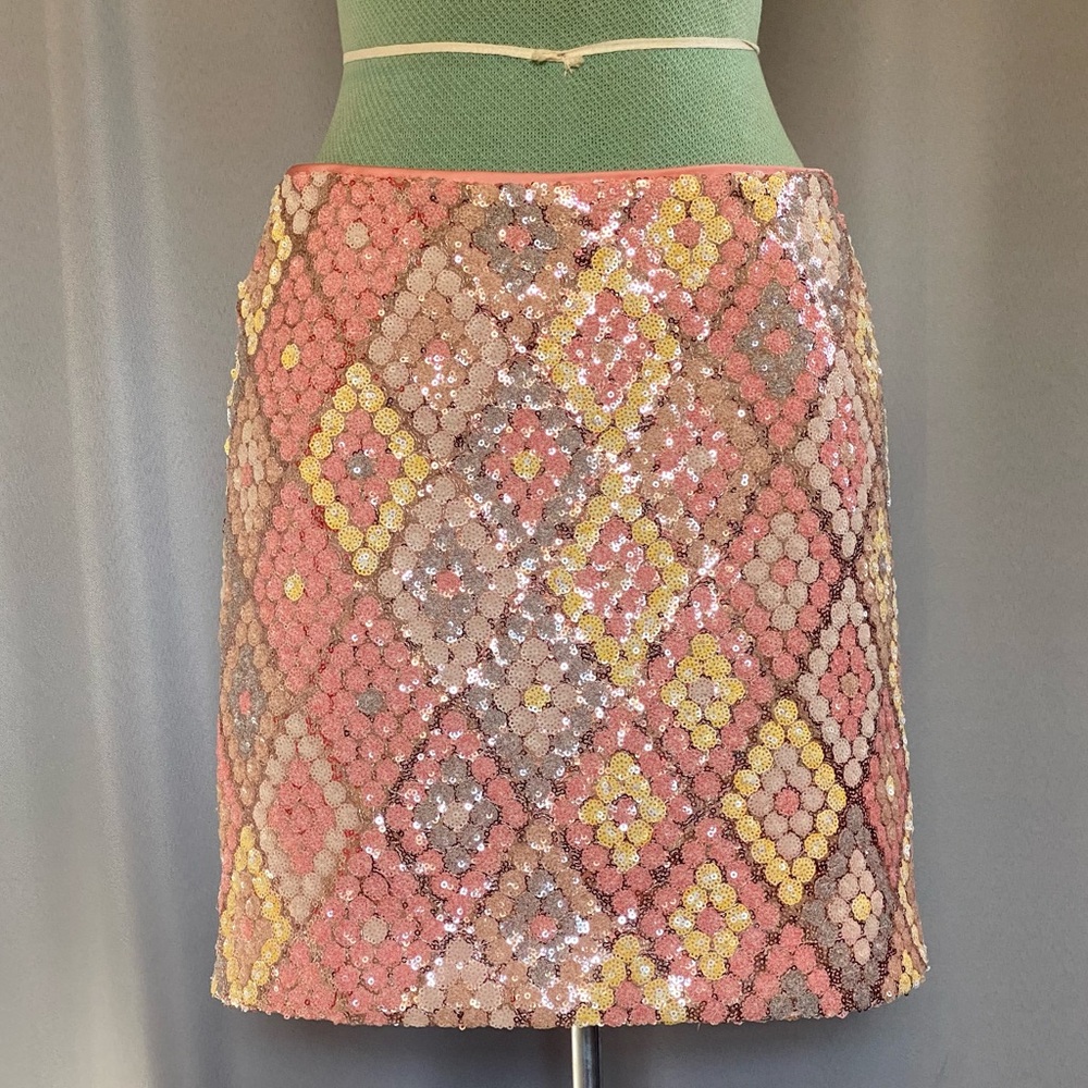 Nwot Caroline Constas Diamond Pattern Sequin Mini… - image 1